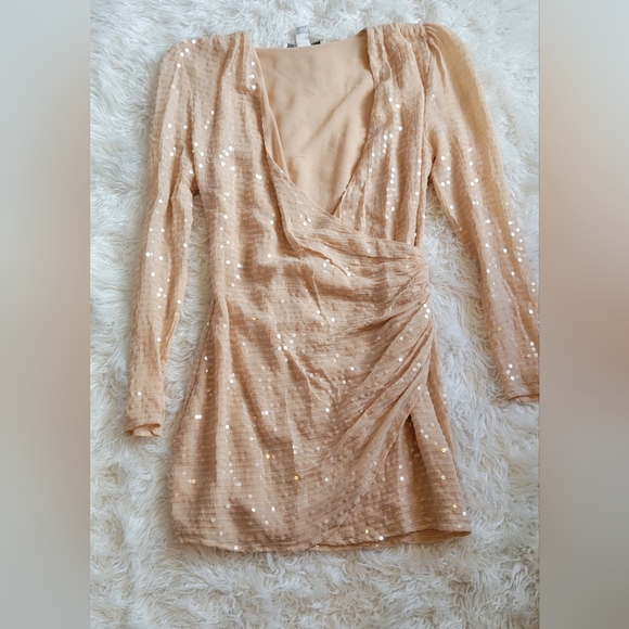 Forever 21 Rose Champagne Sequin Cocktail Dress - Picture 2 of 11